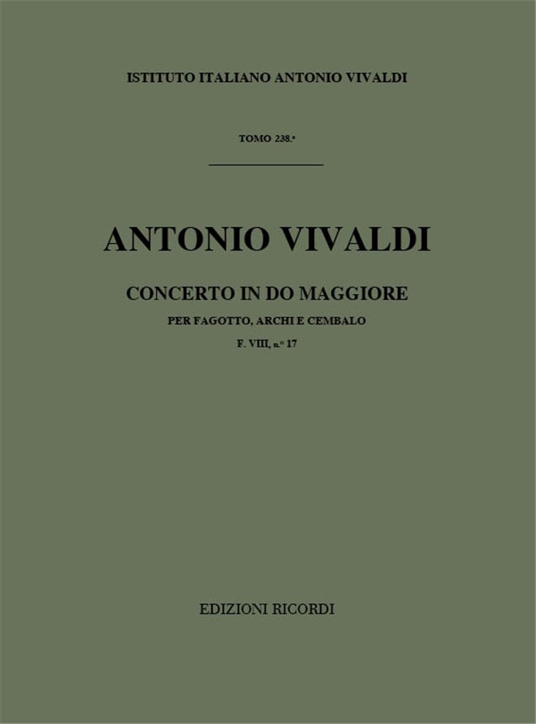 Concerti Per Fg., Archi E B.C.: In Do Rv 472